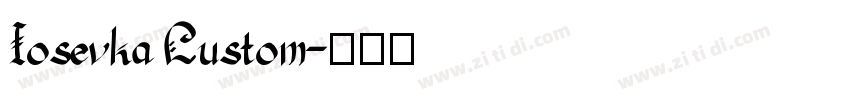 Iosevka Custom字体转换